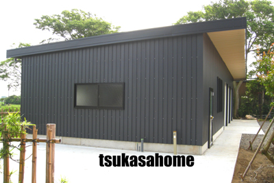 かっこいいガレージ・倉庫外観施工例02 千葉県旭市