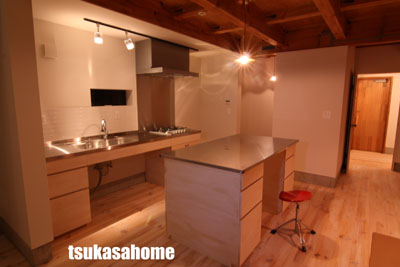 かっこいい家 内装 キッチン02 千葉県匝瑳市高